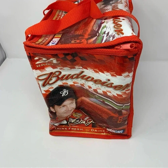 Dale Earnhardt Jr Budweiser COOLER -24 Can Insulated Soft Sided  Bag Nascar - Picture 7 of 8